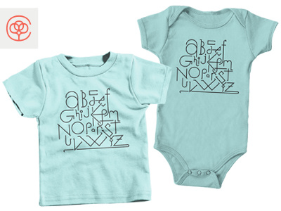 Learn your ABCs abc apparel design letter lettering letters onesie shirt type typography