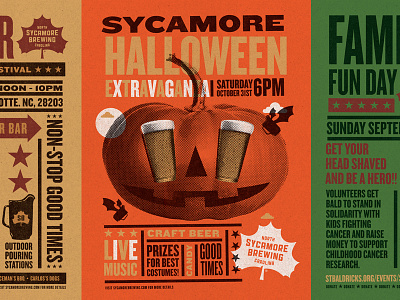 Sycamore Brewing beer craft beer halloween north carolina poster sycamore brewing