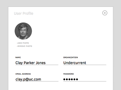 Profile card clean interface minimal profile card ui ux white