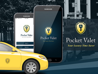 Pocket Valet app application design graphics mobile mobile apps