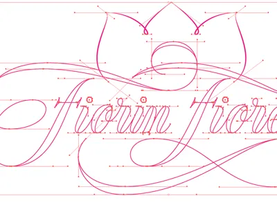 Flower Shop flower lettering logotype script typography