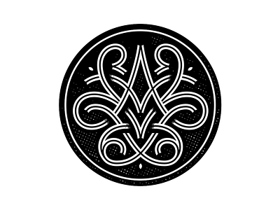 Anzollitto Monogram a anzollitto badge drop cap lettering monogram type typography