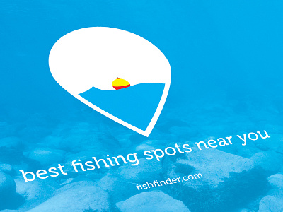 Fishing Logo Concept bobber branding finder fish fishing icon identity logo map