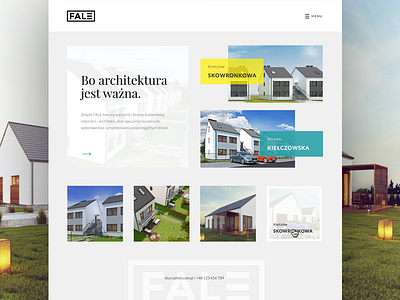 fale architect company corporate logo simple webdesign website