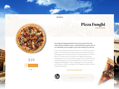 Day 12: Shop Detail 012 challenge detail dailyui food italian pizza shop