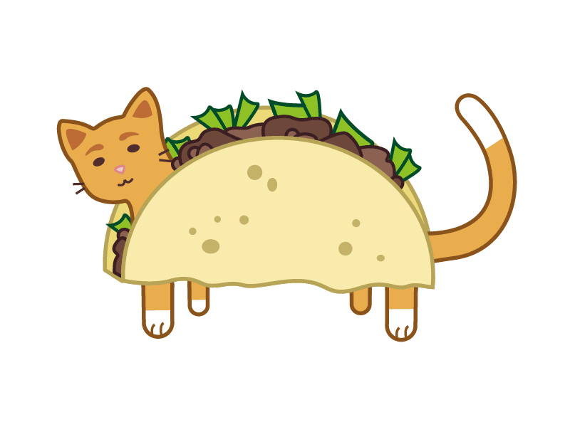 TacoCat cat gif icon tacocat vector