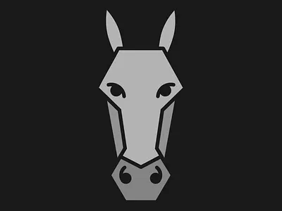 Dark Horse dark horse equine geometric grayscale horse