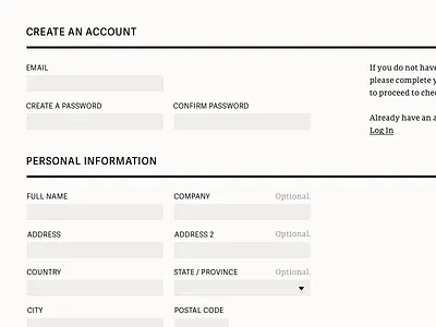 Checkout Sneak Peek adelle sans checkout ecommerce form