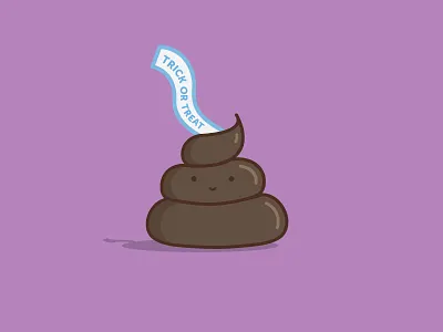 Trick or Treat? candy cute emoji fall halloween hersheys illustration kawaii october poop purple trick or treat