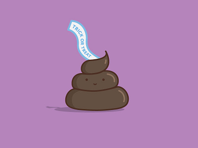 Trick or Treat? candy cute emoji fall halloween hersheys illustration kawaii october poop purple trick or treat
