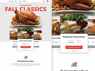 Menu Suggestions cards menu ux