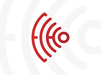 Echo Logo echo logo red type