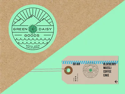 Green Daisy Goods california logo luggage tags marijuana ocean packaging santa cruz
