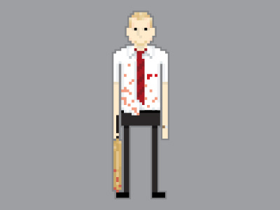 You've got red on you art halloween illustration pixel vector zombie