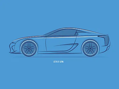 Design Lines - LFA v2 automotive cars design lexus lfa sketch sketching