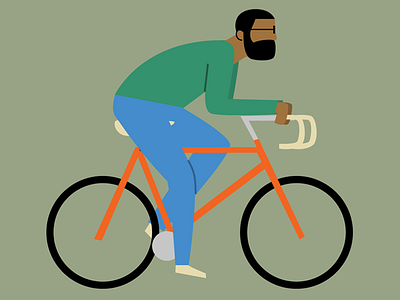 Guy On Bike bicycle biker illustration