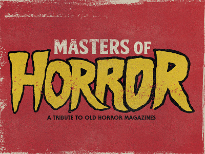 Masters Of Horror horror logo typography