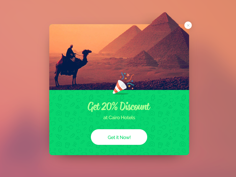 Popup app concept design flat green lightbox minimal popup ui ux web website