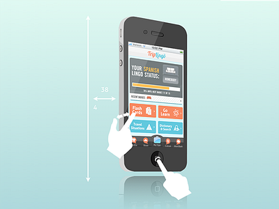 Vintage TripLingo app design ios mobile product ui