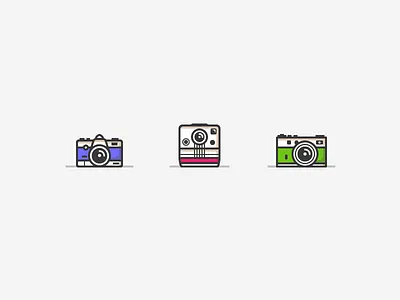 Camera Icons camera flat icon iconography icons illustration insta lens vector