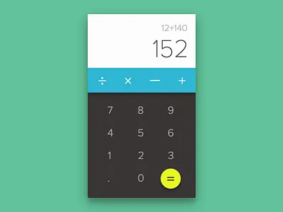 Calculator - 004 Daily UI app calculator clean daily ui flat design simple