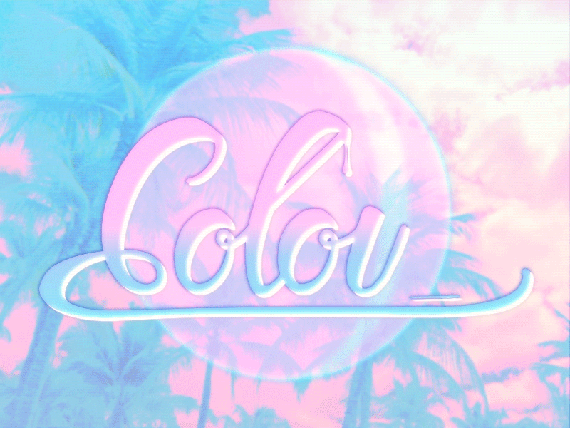 Colour animation bubble cel color colour gradient lettering liquid pastel smooth typography