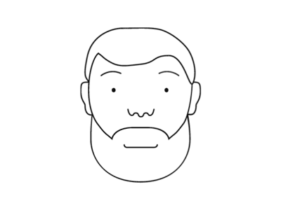 Smile flat design outline smile