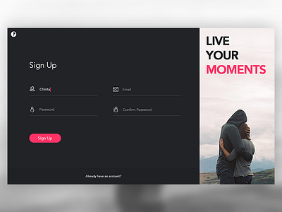 Daily UI #001 – Sign Up 001 dailyui design login signup ui ux