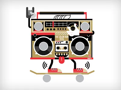 Skate Boombox - Vintage Monsters becks beer boombox character monster radio sk8 skate skateboard vandal club vintage