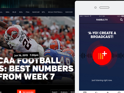 More for the 'Rabs broadcasting ios sports tv