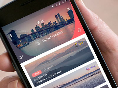 Discount finder app discount finder location sidemenu store ui