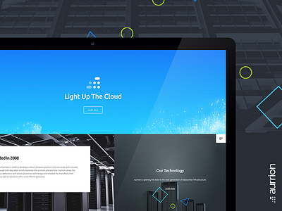 Aurrion Website creative flat ui identity layout startup technology typography ui ux web web design website