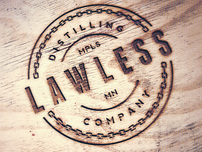 Lawless Distilling Company booze distilling lawless liquor logo