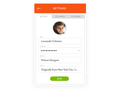 Daily UI 007 - Settings 007 account dailyui form settings ui ux