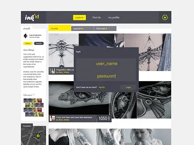 Website + login form clean modern ui ux website