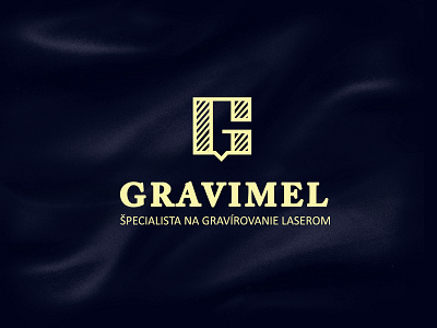 Logo Gravimel - Laser Engraved Memories brand engraving identity line logo logotype material sans serif technical wedding