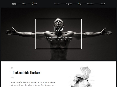 Tosca - Creative Portfolio & Ecommerce Theme agency clean creative design freelancer gallery minimal photography portfolio responsive startup