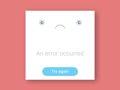 Dribbble dailyui error face flat flat design ui