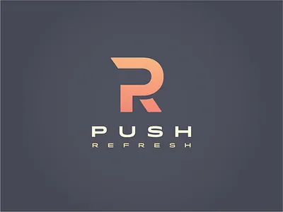 Push Refresh Logo agency branding clean cool fresh logo logotype modern push warm