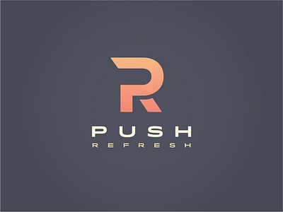 Push Refresh Logo agency branding clean cool fresh logo logotype modern push warm