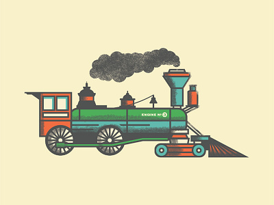 Choochoo illustration nashville texture train vector