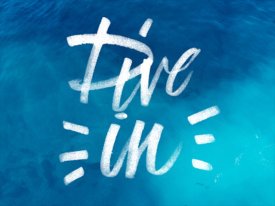 Day 65 - 365 Days Of Lettering - Dive In 365 project crayola dive hand lettered lettering marker type