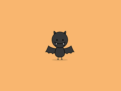 Frightening Bat bat cute flat design halloween happy illustration illustrator scary