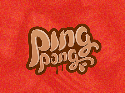 Ping Pong brown caligraphy candy chocolat graphic hungry pingpong red regina sweet type young