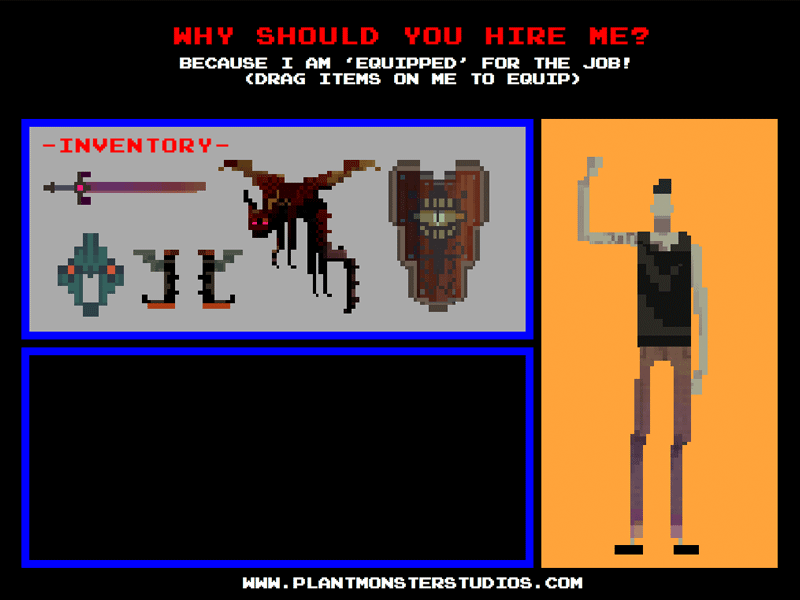 Hire Me 8bit art design illustration nerd