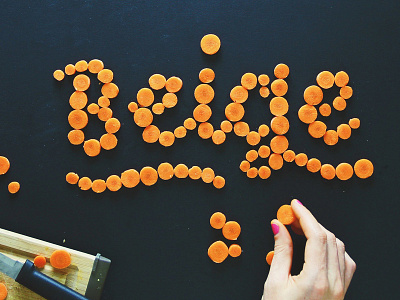 Behind the Scenes 1 behind the scenes carrots food food lettering food type food typography hand lettering handcrafted lettering orange