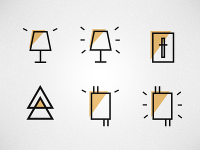 Custom Electrical Icon Set electric geometric gold icon led line simple