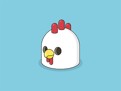 Childhood Fears chicken costume halloween head illustration vector