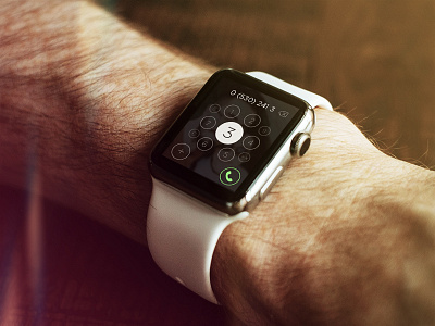#003 // Apple Watch Dial Screen apple call daily dailyui dial flat line screen stroke ui vector watch