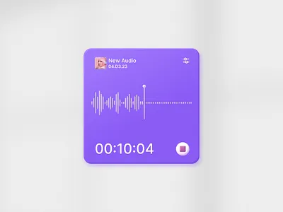 Audio Component 3d audio component controls devdock elastic icon ios mockup motion music player soft ui spotify ui component